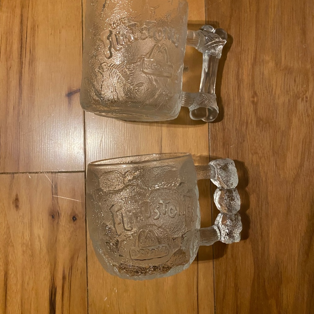 McDonald's Flintstones 1993 Glass Mugs